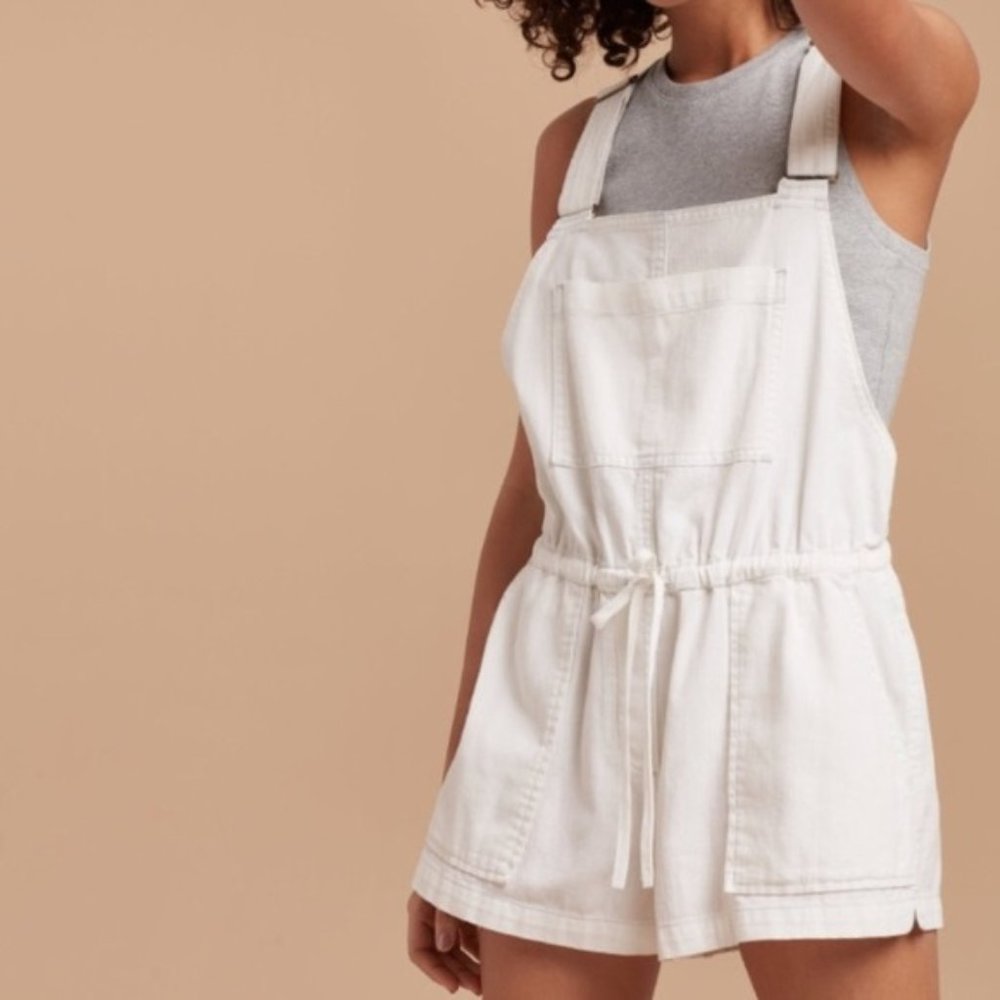 Aritzia Wilfred Free Beatriz White Romper Overalls, XXS